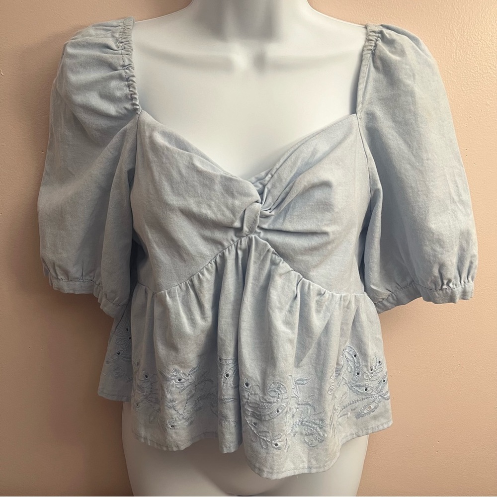 Baby Blue Peplum do no